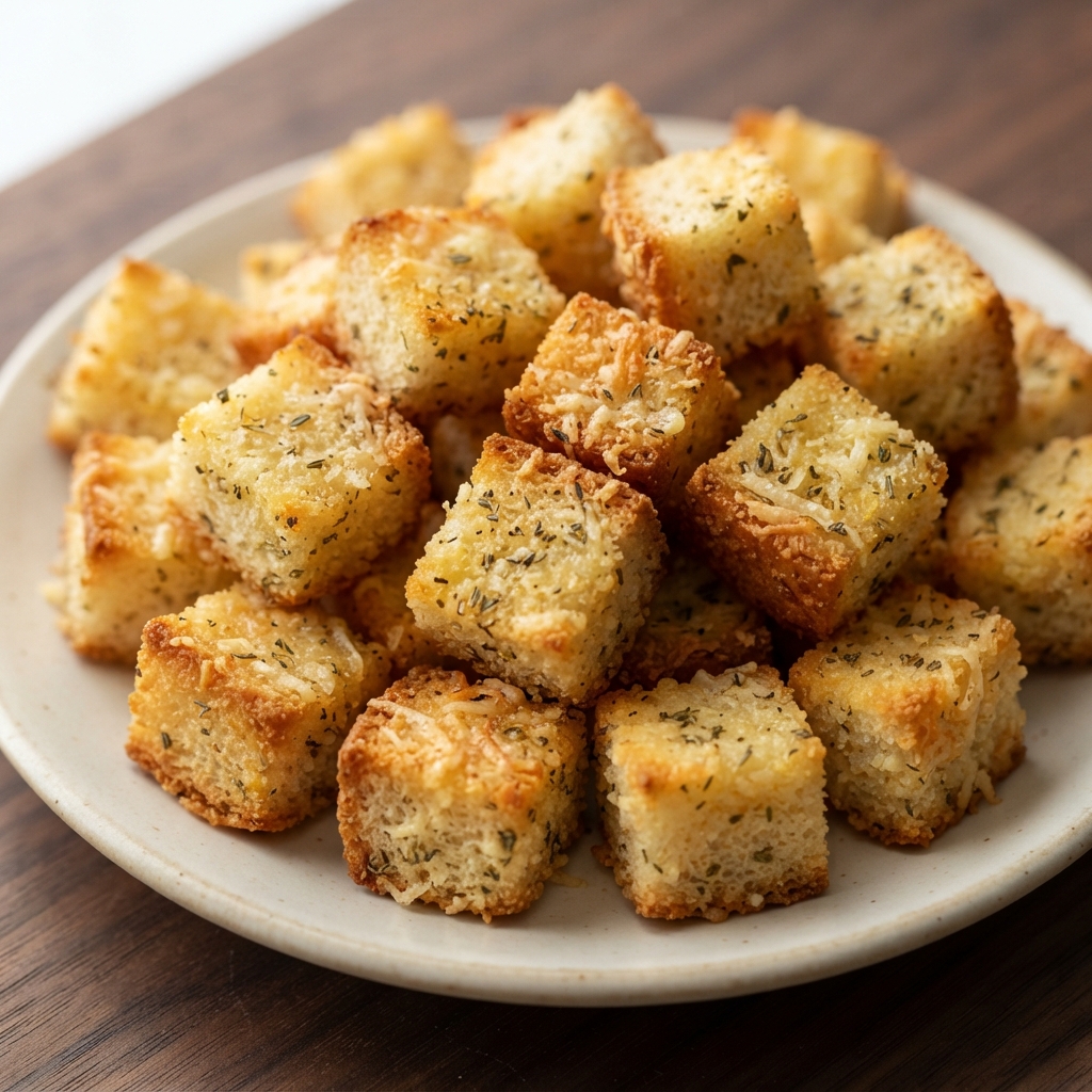 Herbed Garlic Parmesan Croutons