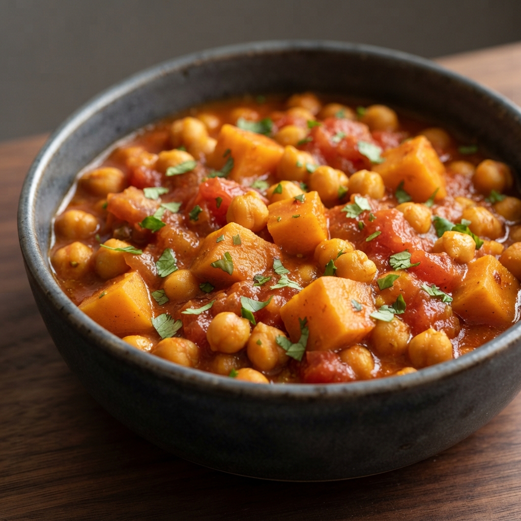 Chickpea and Sweet Potato Masala Curry