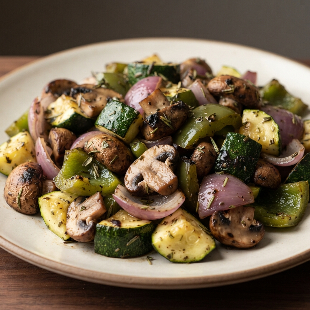 Simple Charred Mixed Vegetables