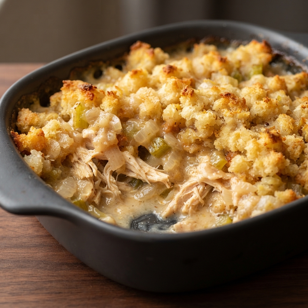 Cozy Chicken & Stuffing Bake