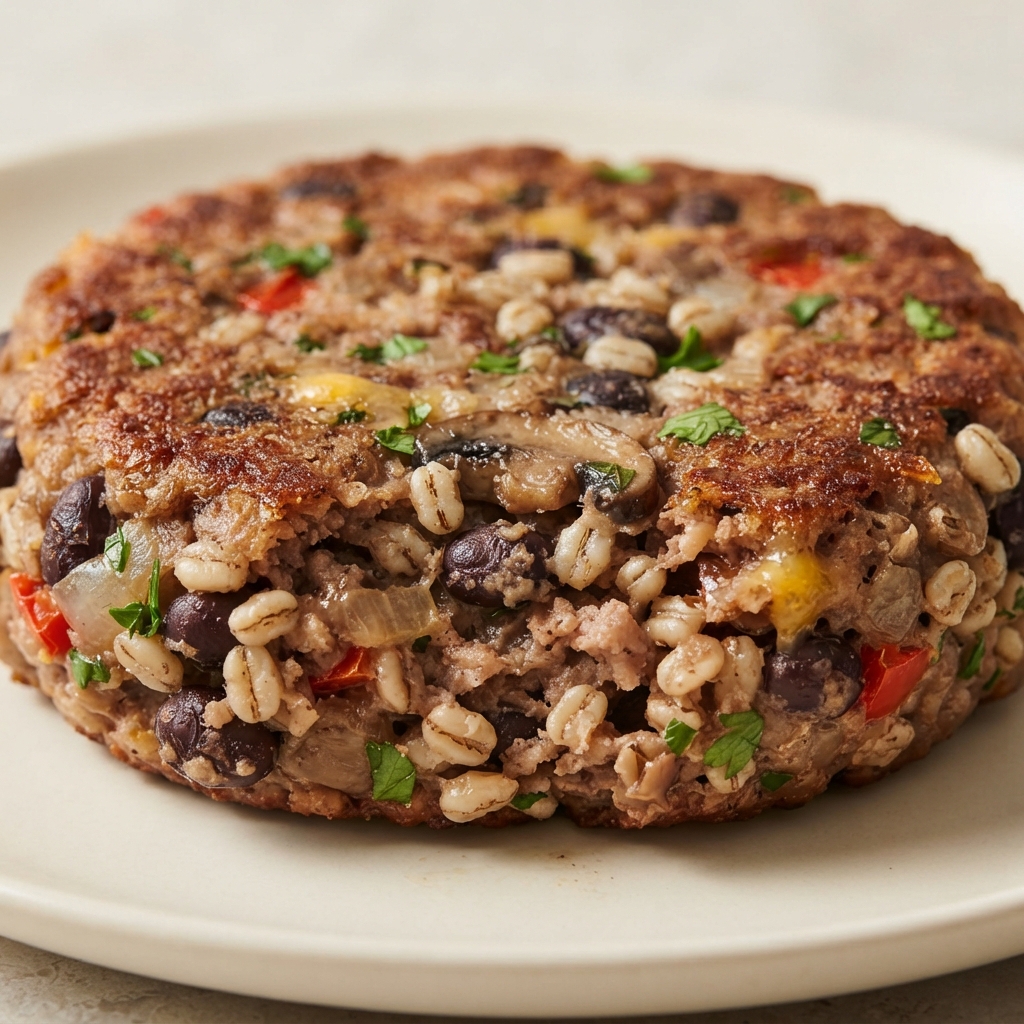 Black Bean and Barley Veggie Burgers