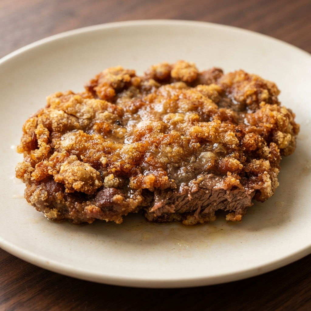 Crispy Breaded Cube Steak Schnitzel