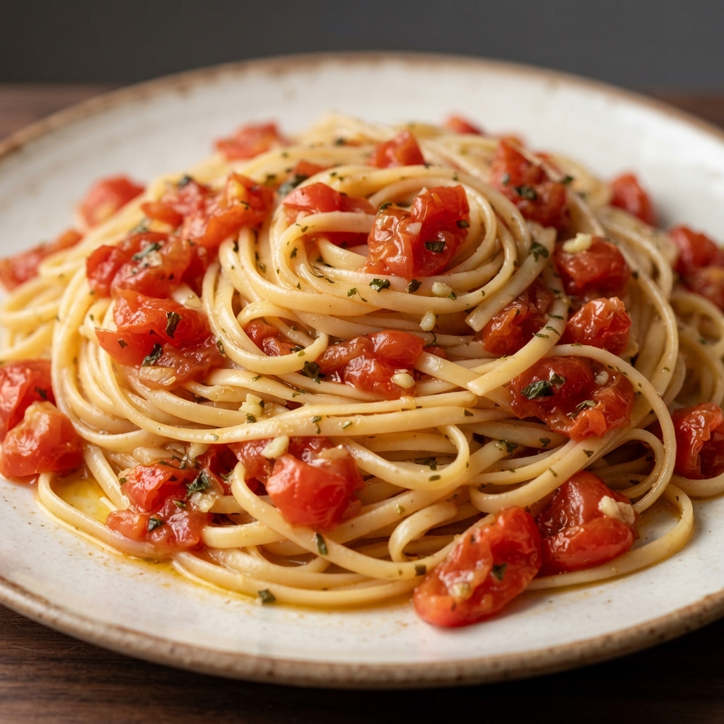 Pasta with Fresh Tomato and Basil