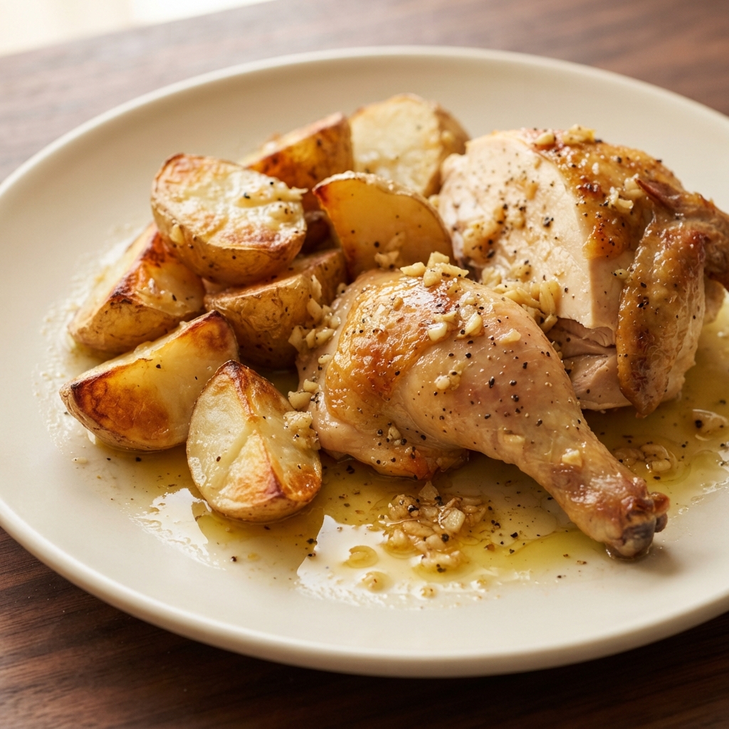 Lebanese Roast Chicken with Potatoes