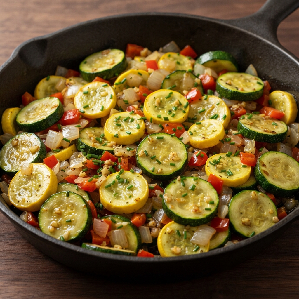 Sautéed Zucchini and Yellow Squash Skillet