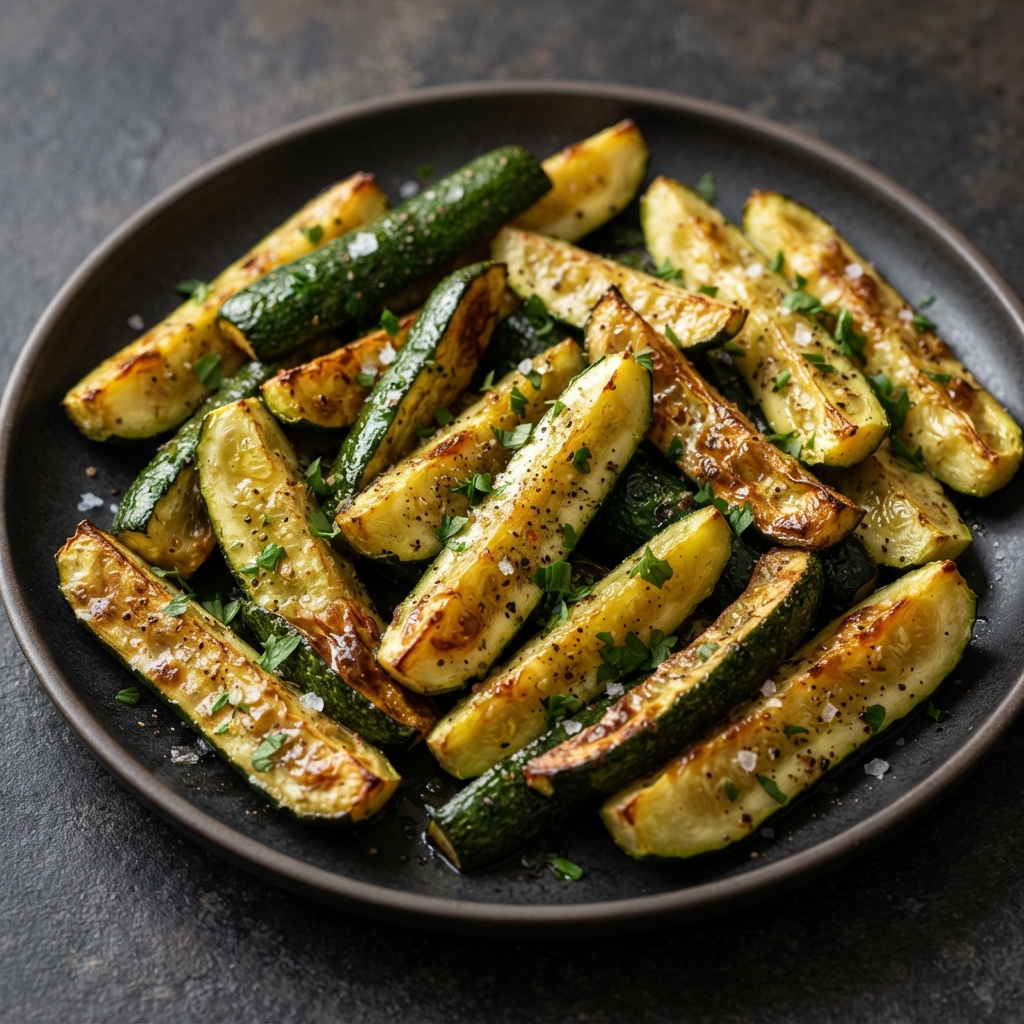 Oven-Roasted Zucchini with Lemon and Garlic