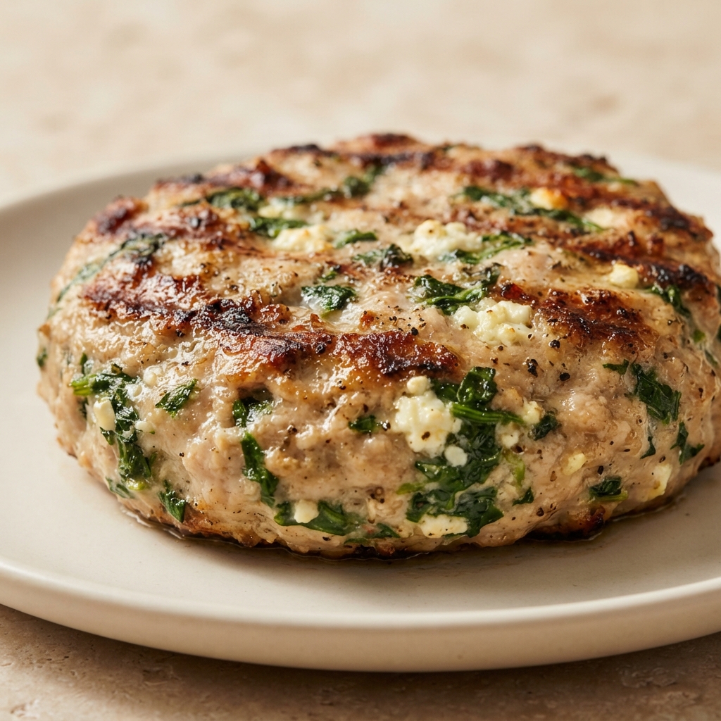 Turkey Burgers with Spinach and Feta