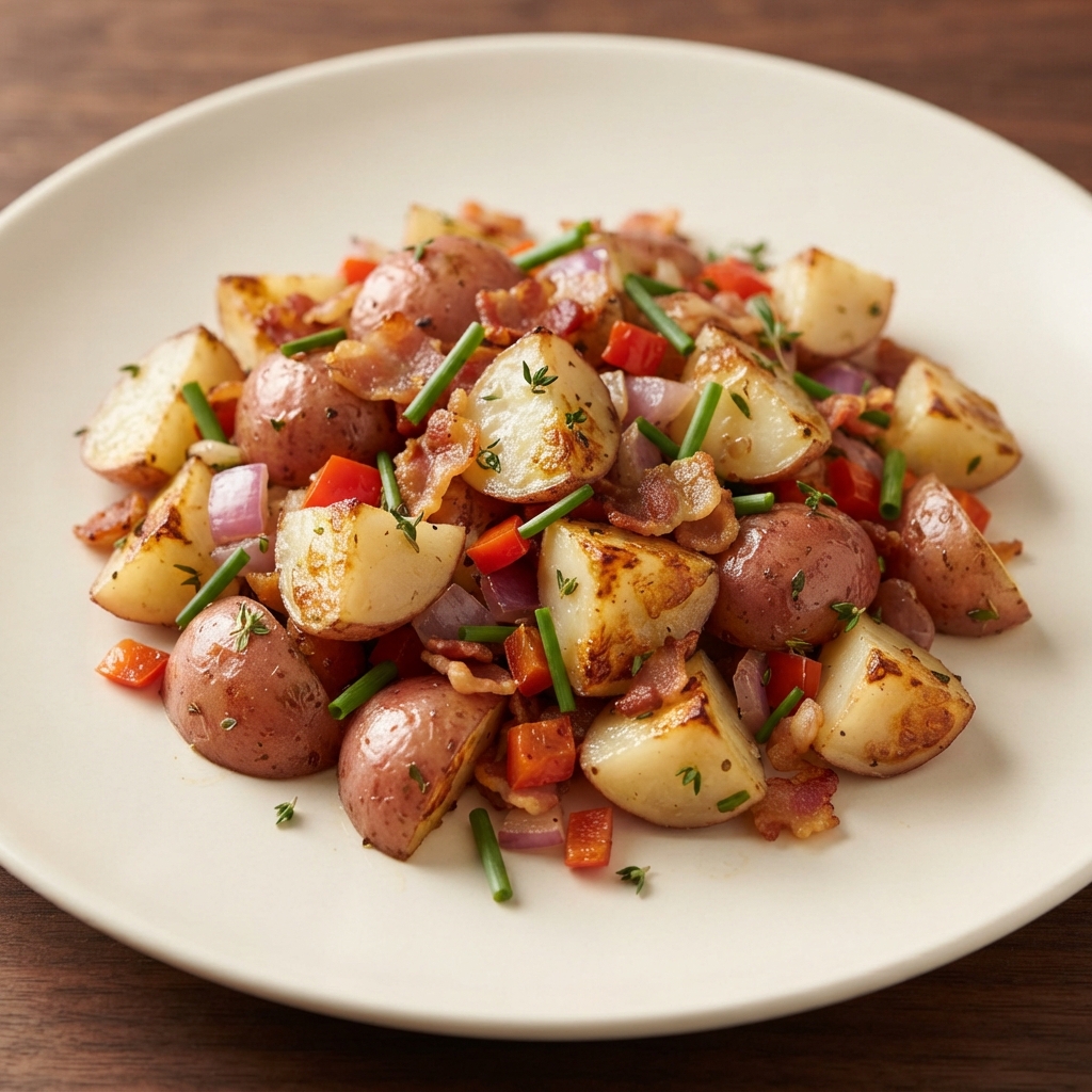 Crispy Chive Breakfast Potatoes