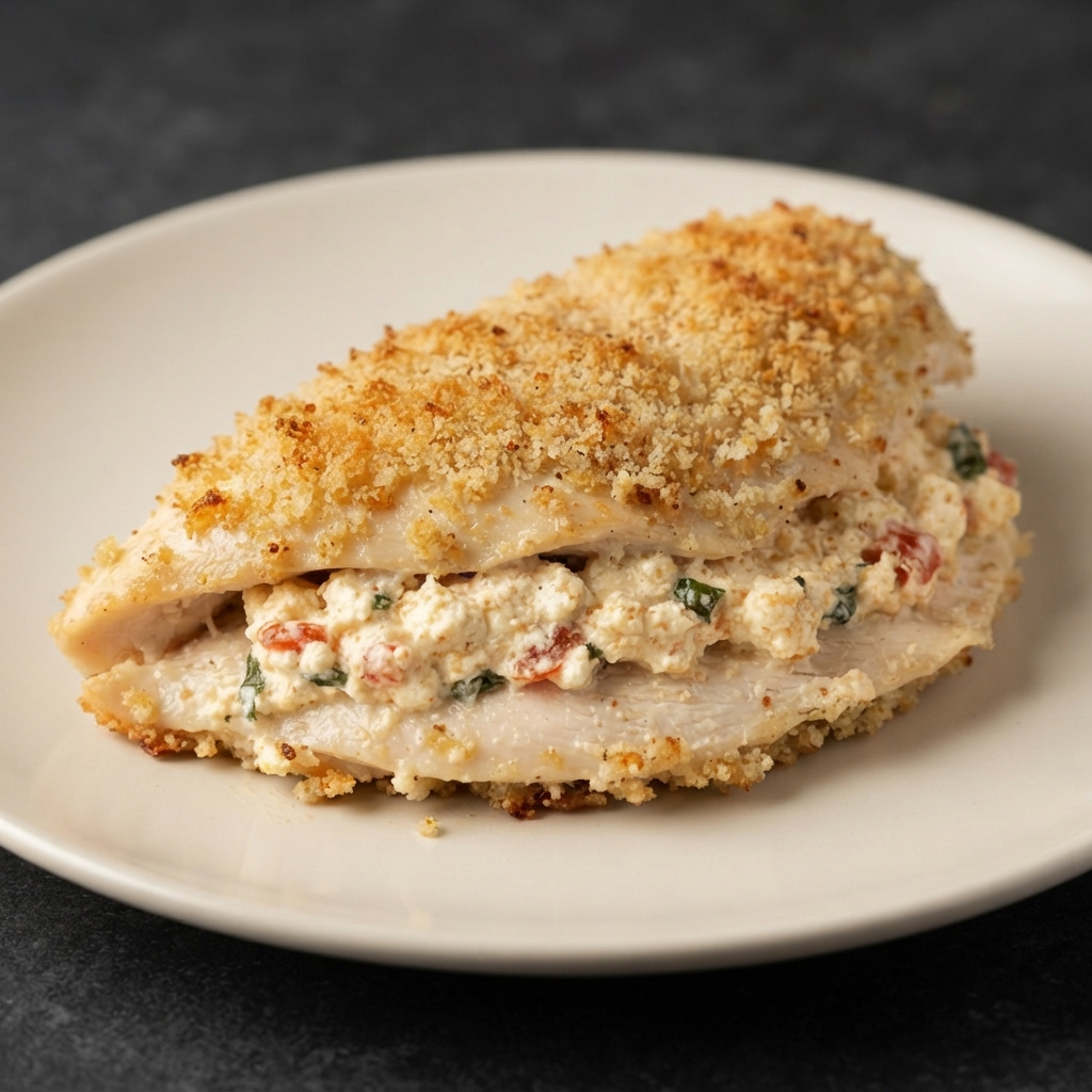 Baked Chicken with Tomato-Basil Feta