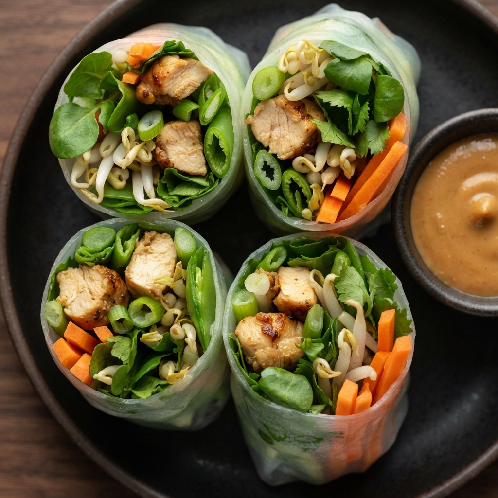 Thai-Style Chicken Fresh Spring Rolls