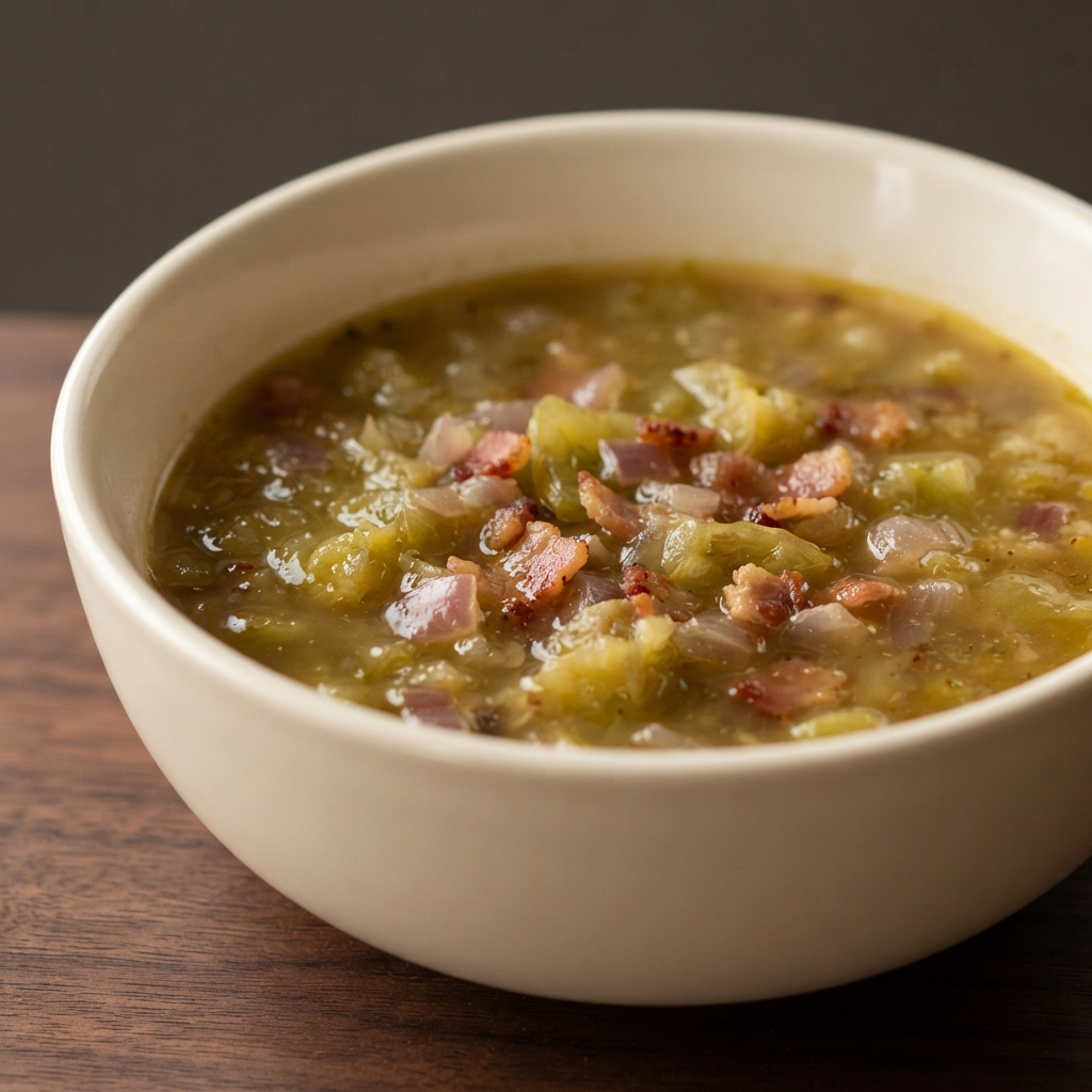 Green Tomato and Bacon Soup