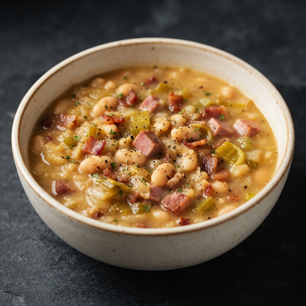 Hearty Ham and Bean Soup Deluxe