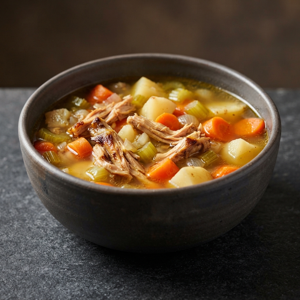 Hearty Cornish Hen Broth Soup