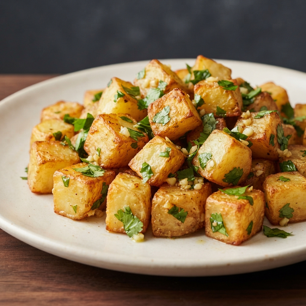 Cilantro and Garlic Potatoes