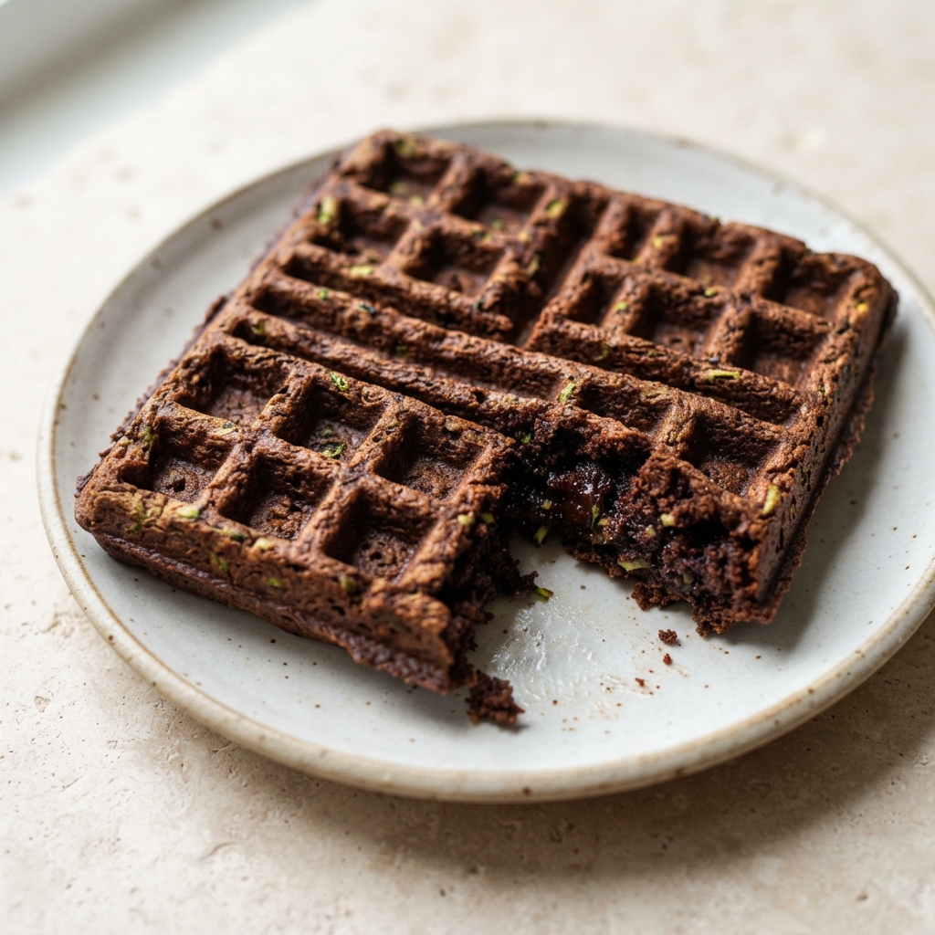 Chocolate Zucchini Waffles (Gluten-Free)