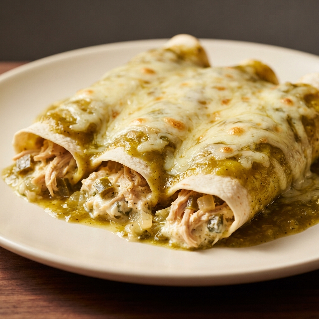 Cream Cheese Jalapeño Chicken Enchiladas