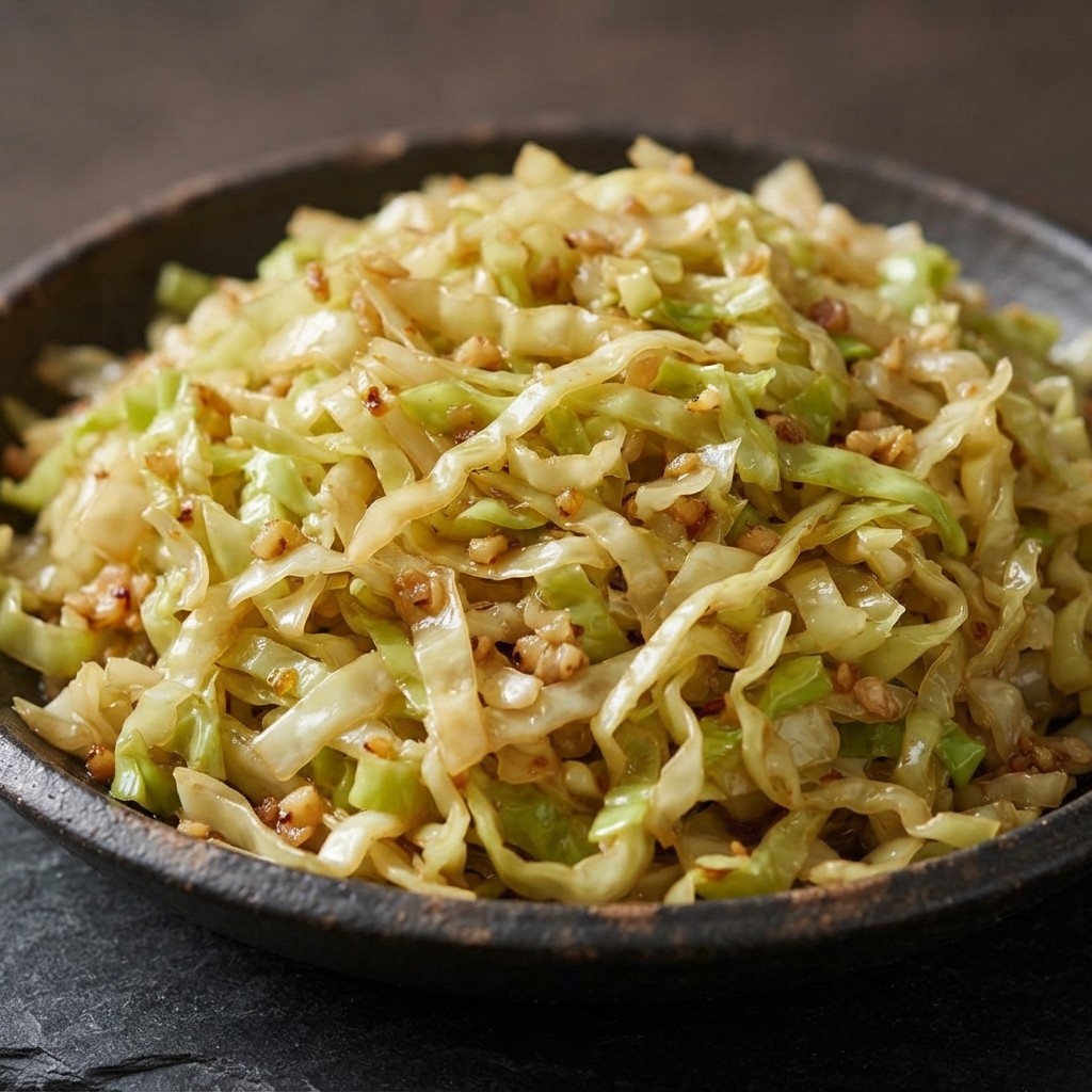 Quick Garlic Cabbage Stir-Fry