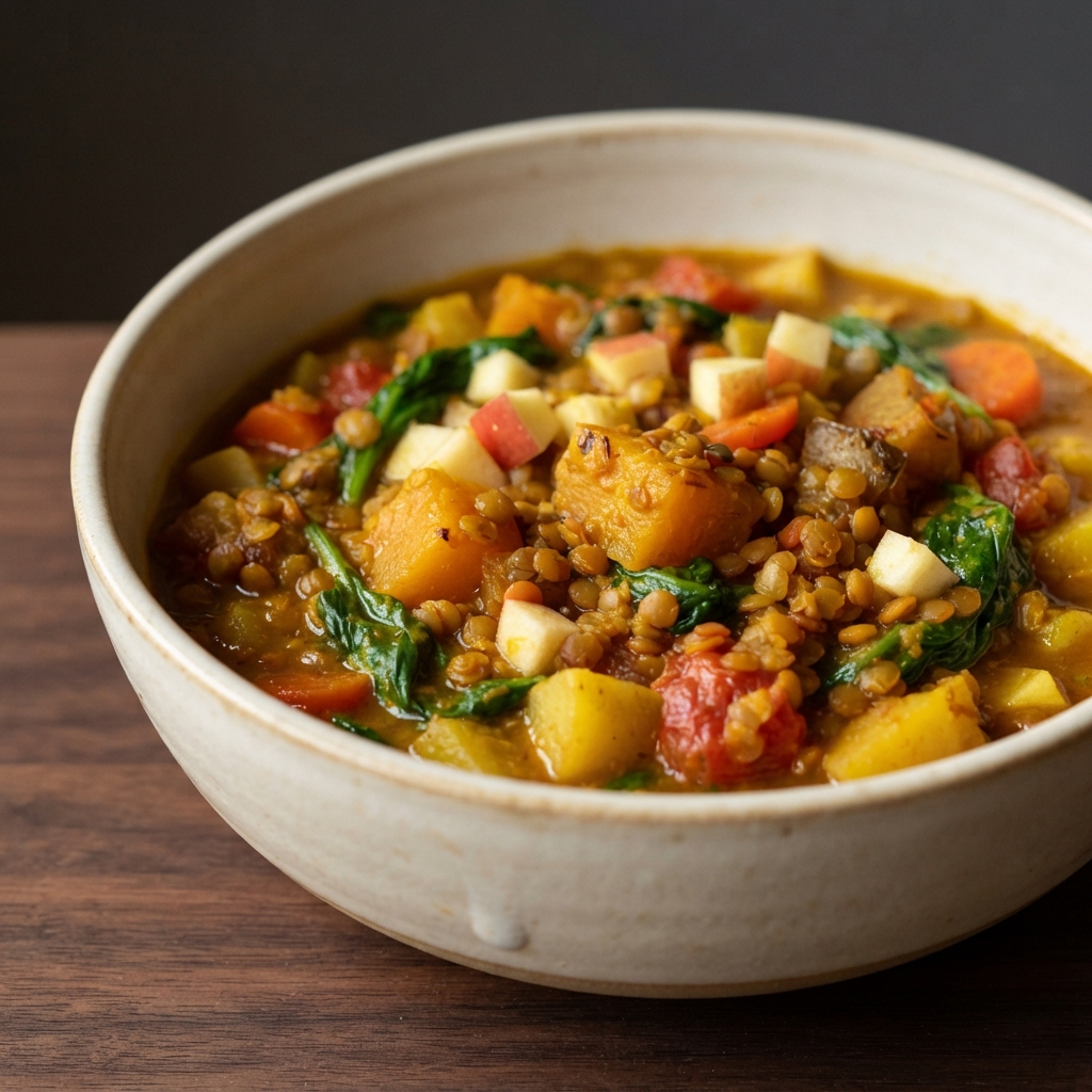 Lentil-Pumpkin Curry with Apples