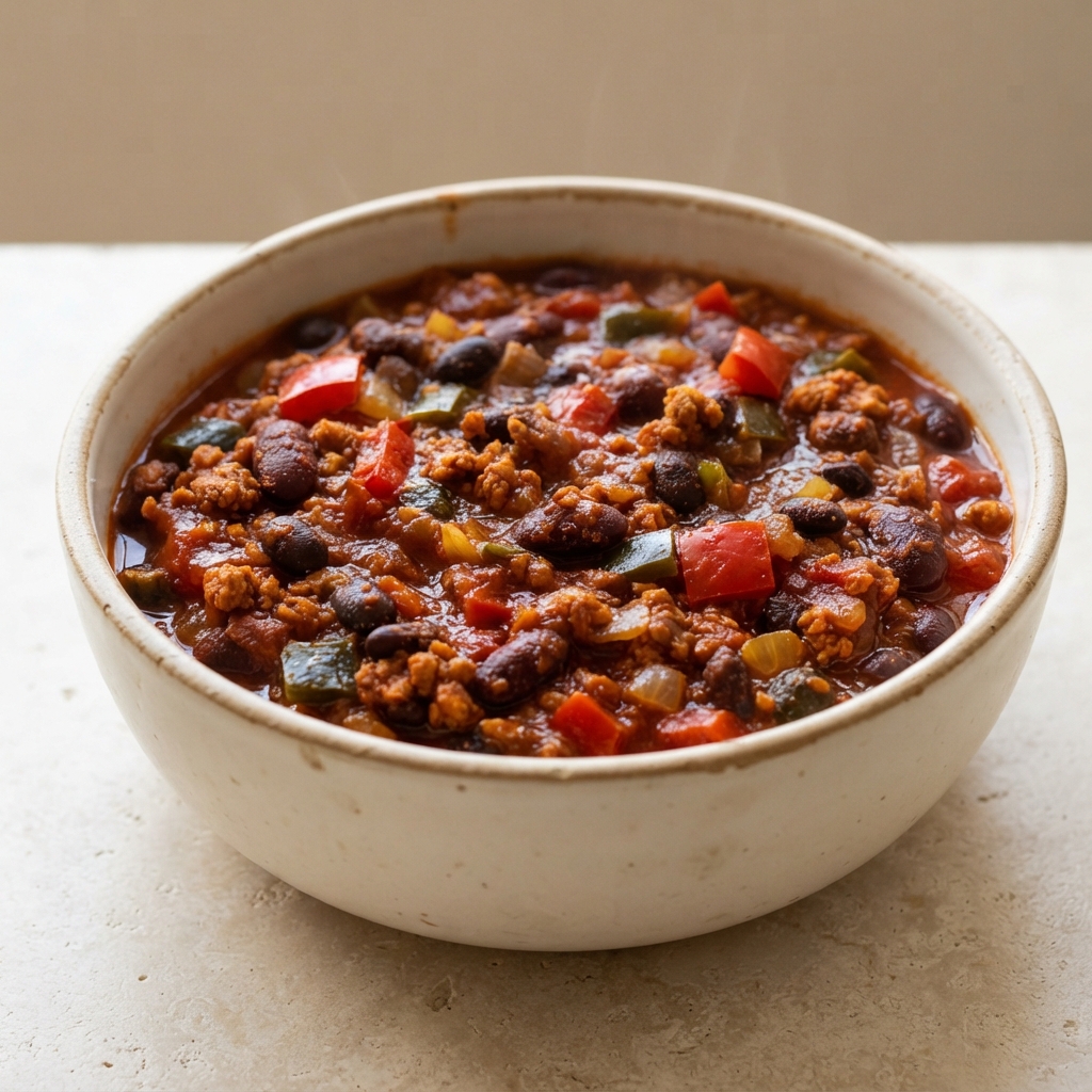 Hearty Meat-Lover’s Style Veggie Chili