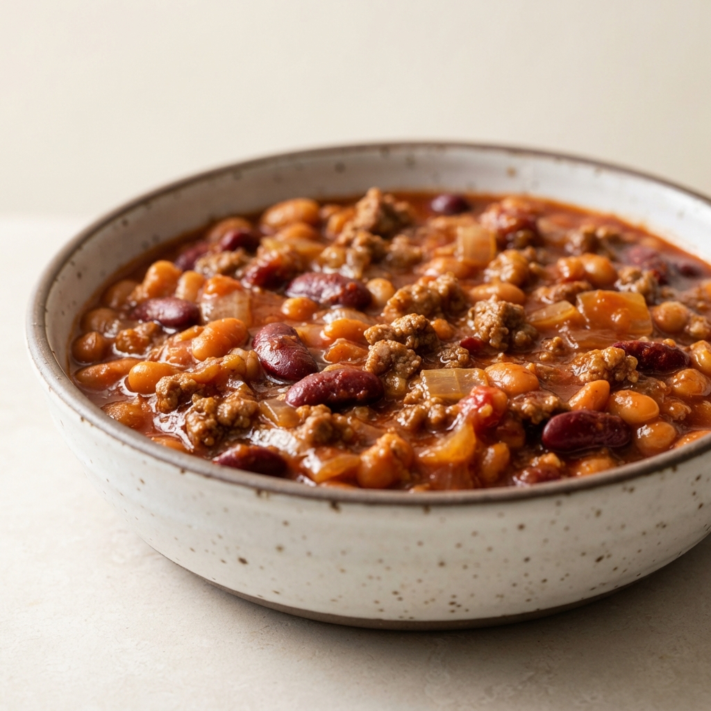 Ranch-Style Baked Beans with Ground Beef