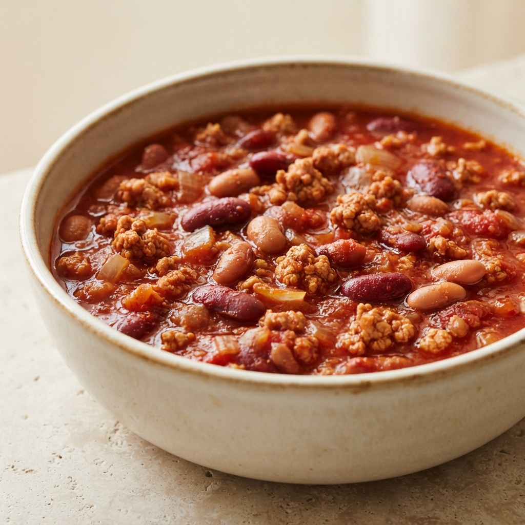 Crockpot Turkey Chili with Beans