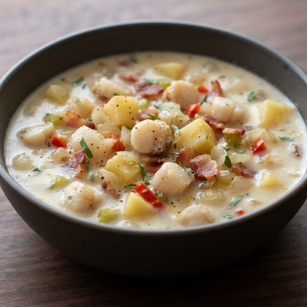 Chef John’s Creamy Bay Scallop Chowder