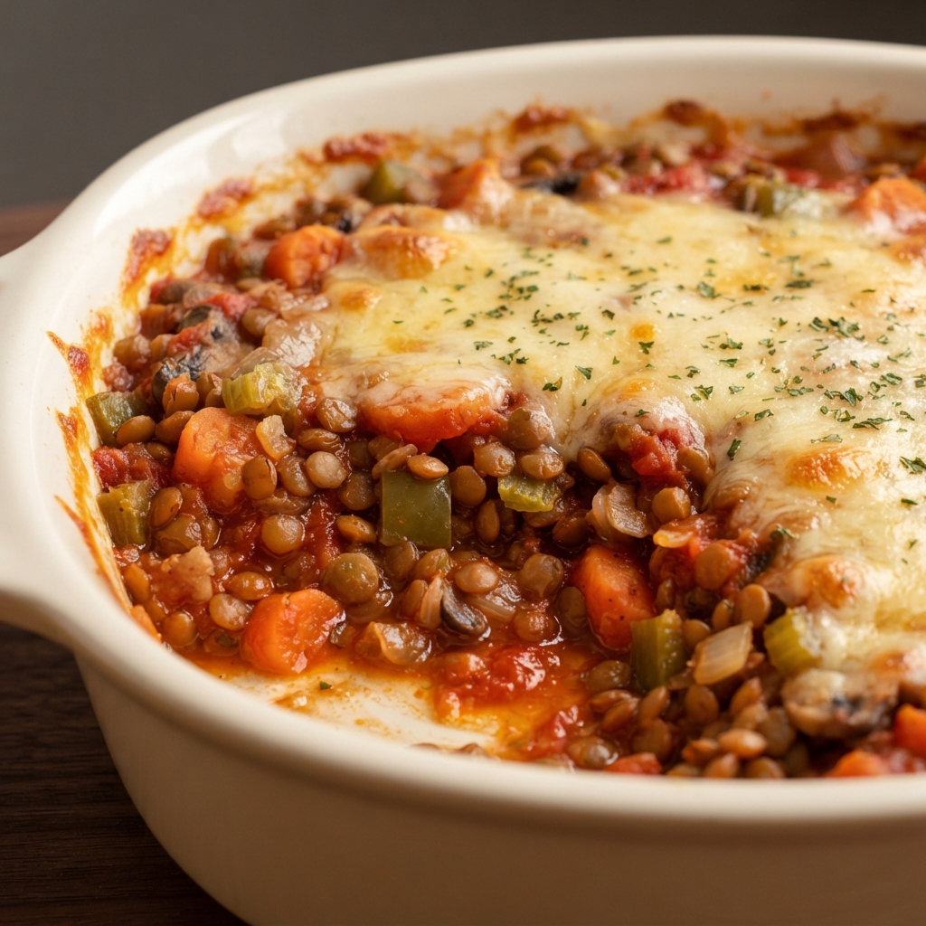 Baked Lentil and Tomato Casserole
