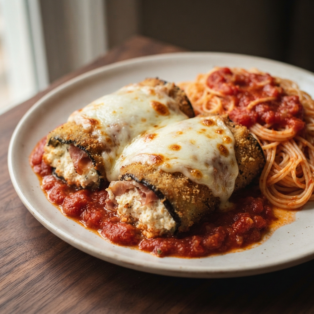 Ricotta-Stuffed Eggplant Rolls