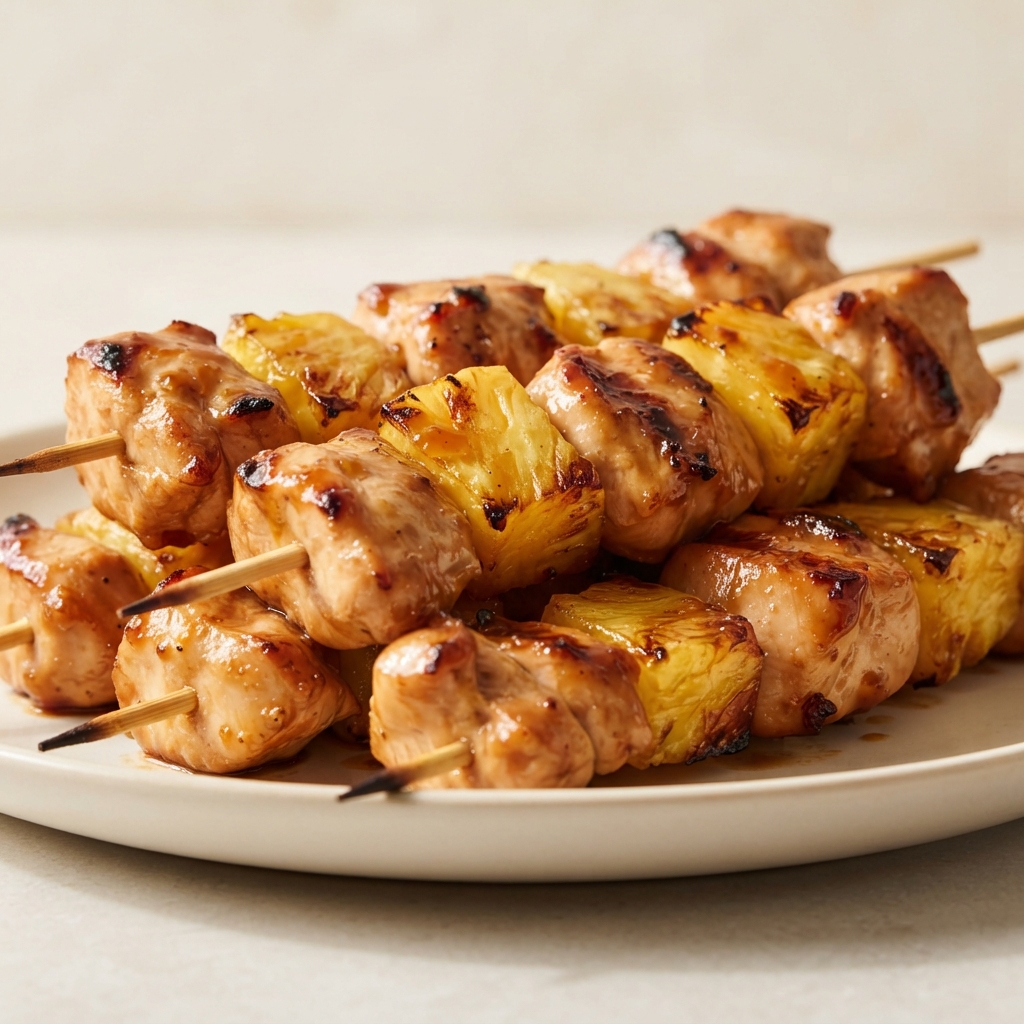 Tropical Chicken and Pineapple Skewers