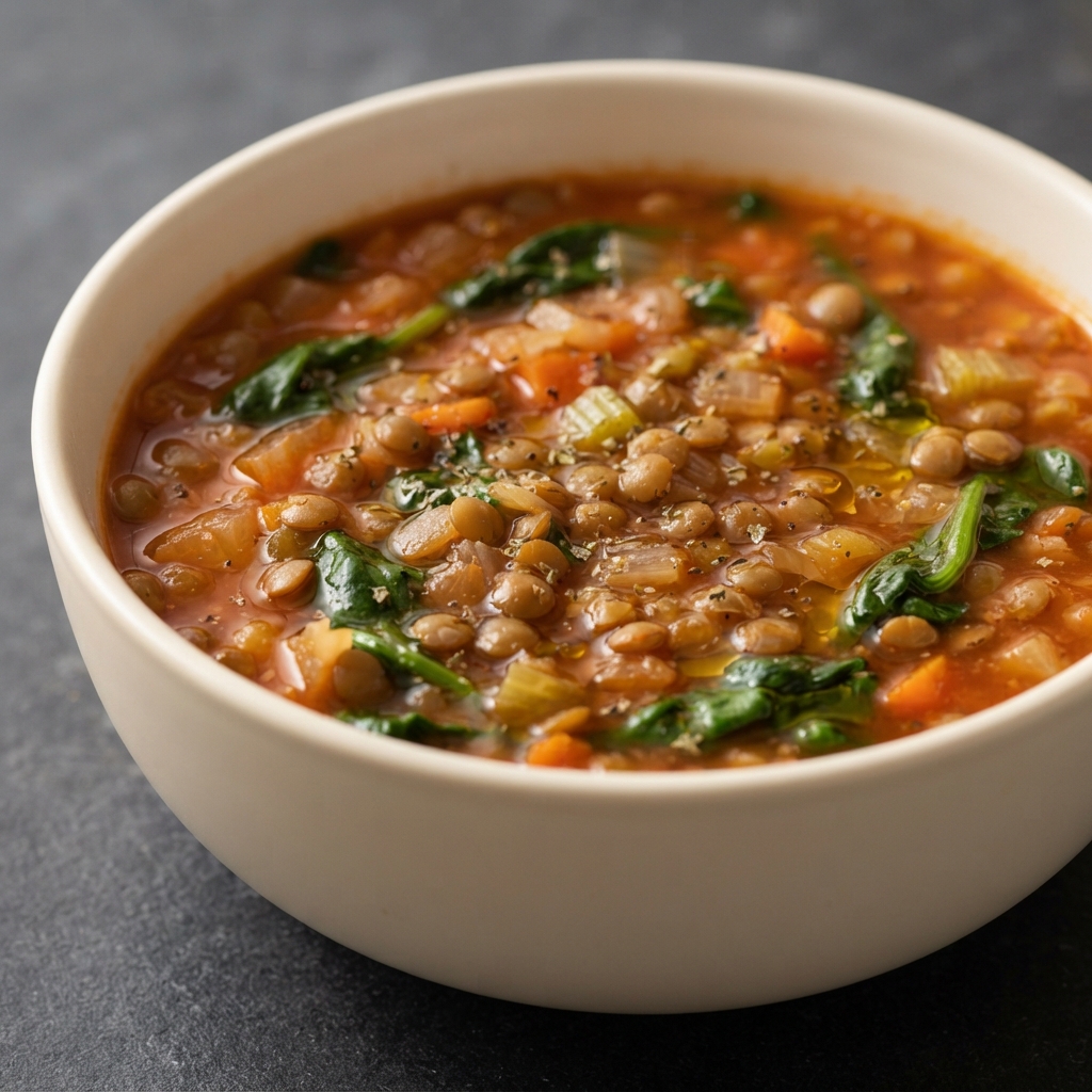 Herbed Tomato Lentil Soup