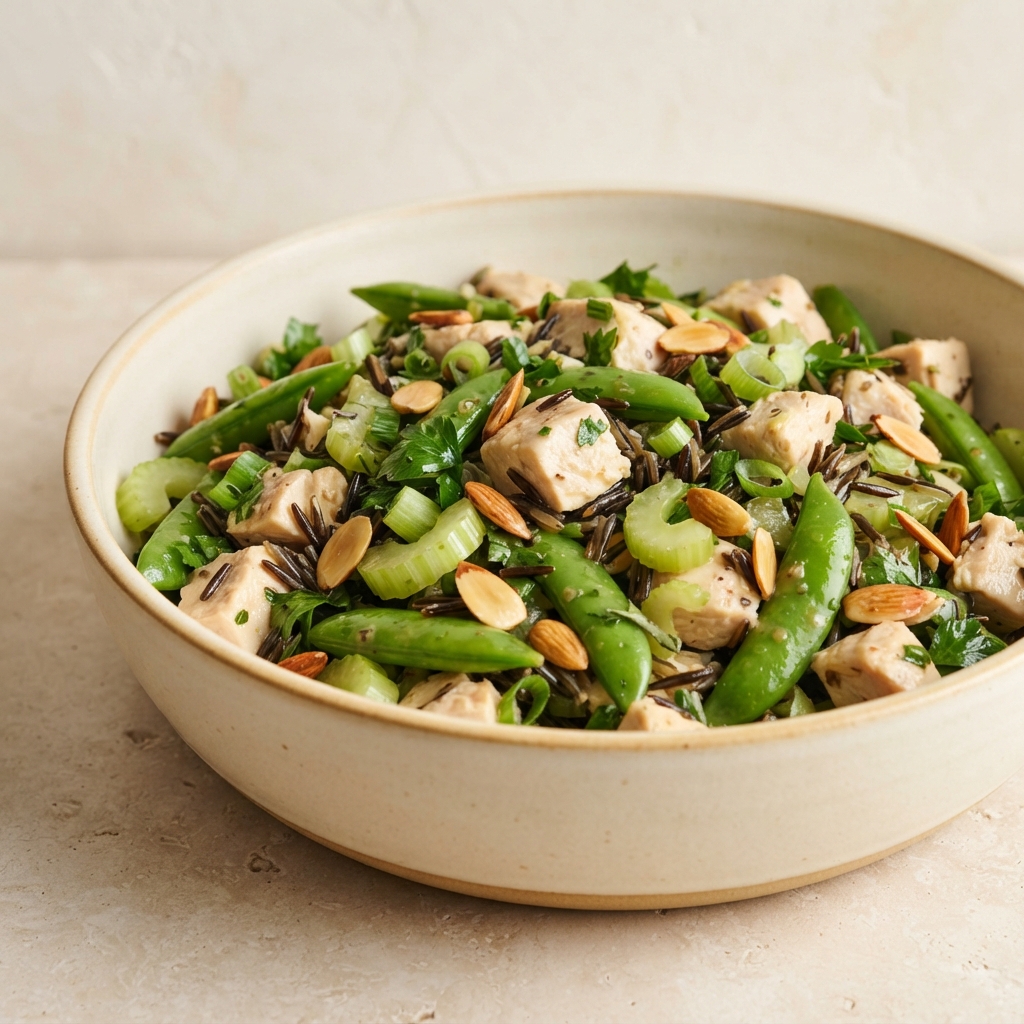 Wild Rice Salad with Chicken and Snap Peas