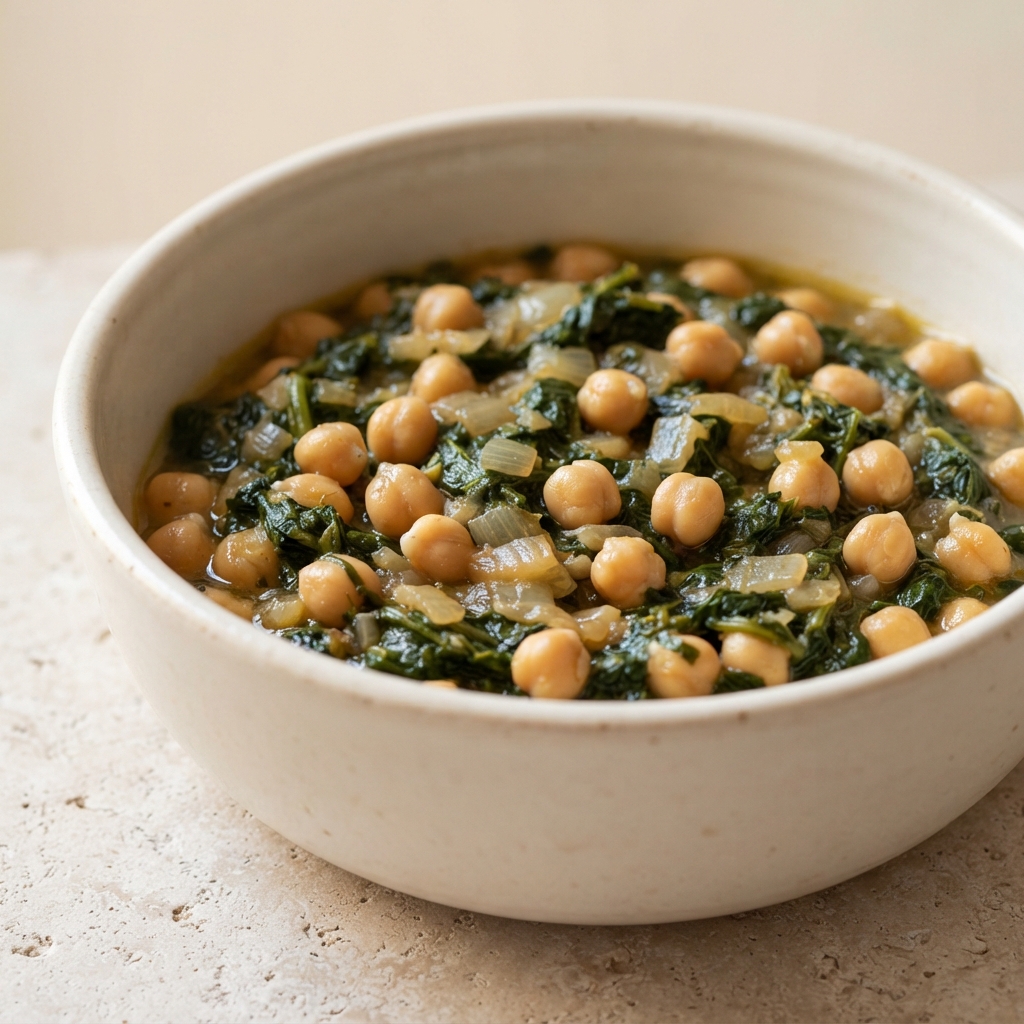 Spinach and Chickpeas Tapas (Espinacas con Garbanzos)