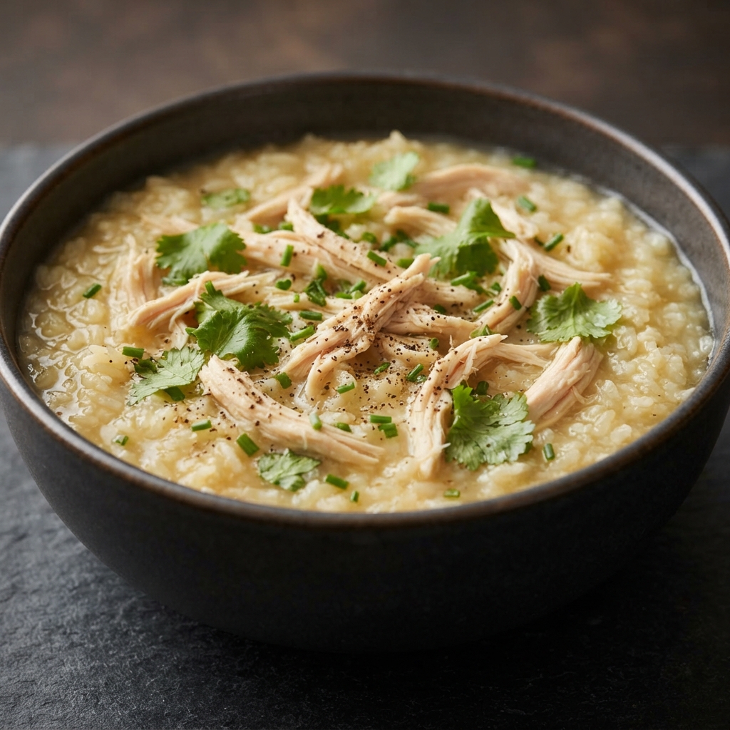 Vietnamese Chicken Congee with Long-Grain Rice
