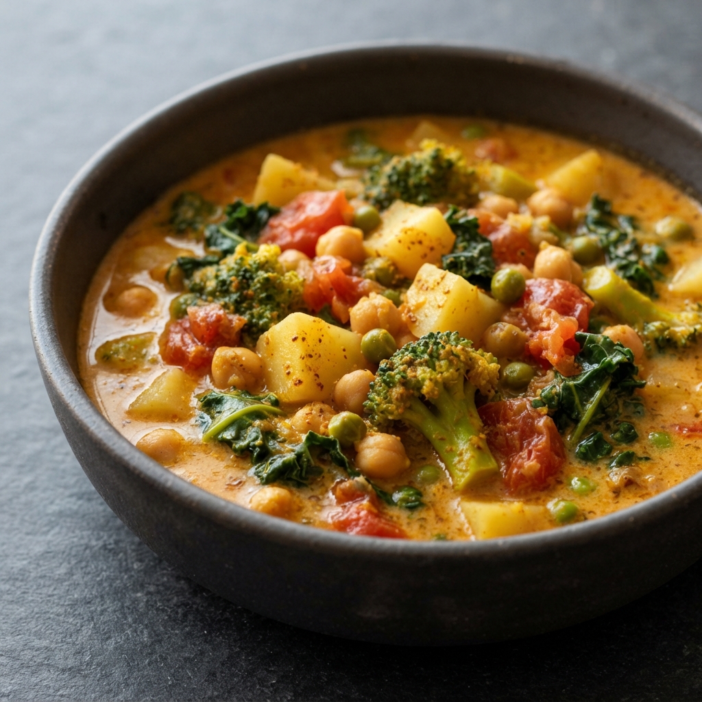 Coconut Milk Vegetable Curry with Heat