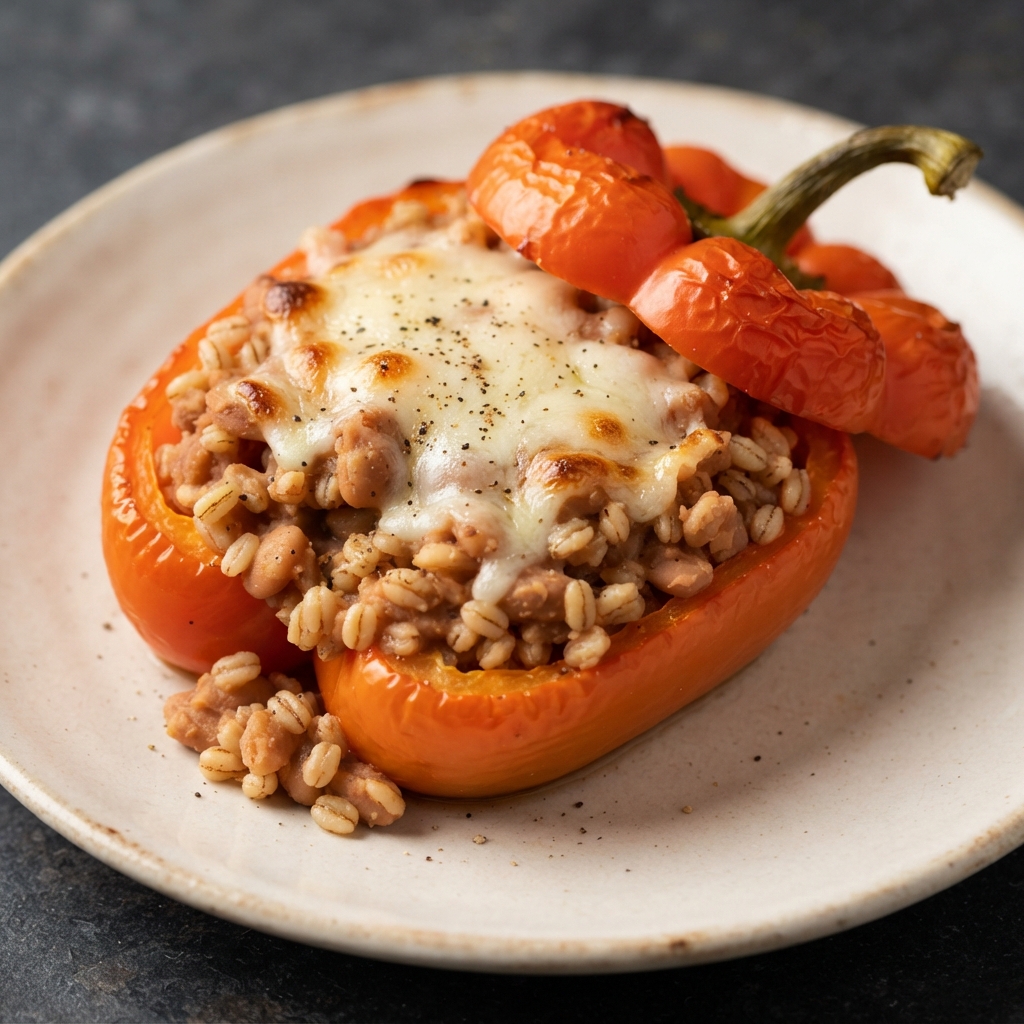 Simple Vegan Bell Peppers Stuffed with Barley