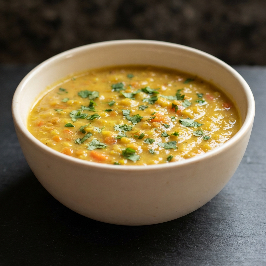 Lush Coconut Mulligatawny with Red Lentils