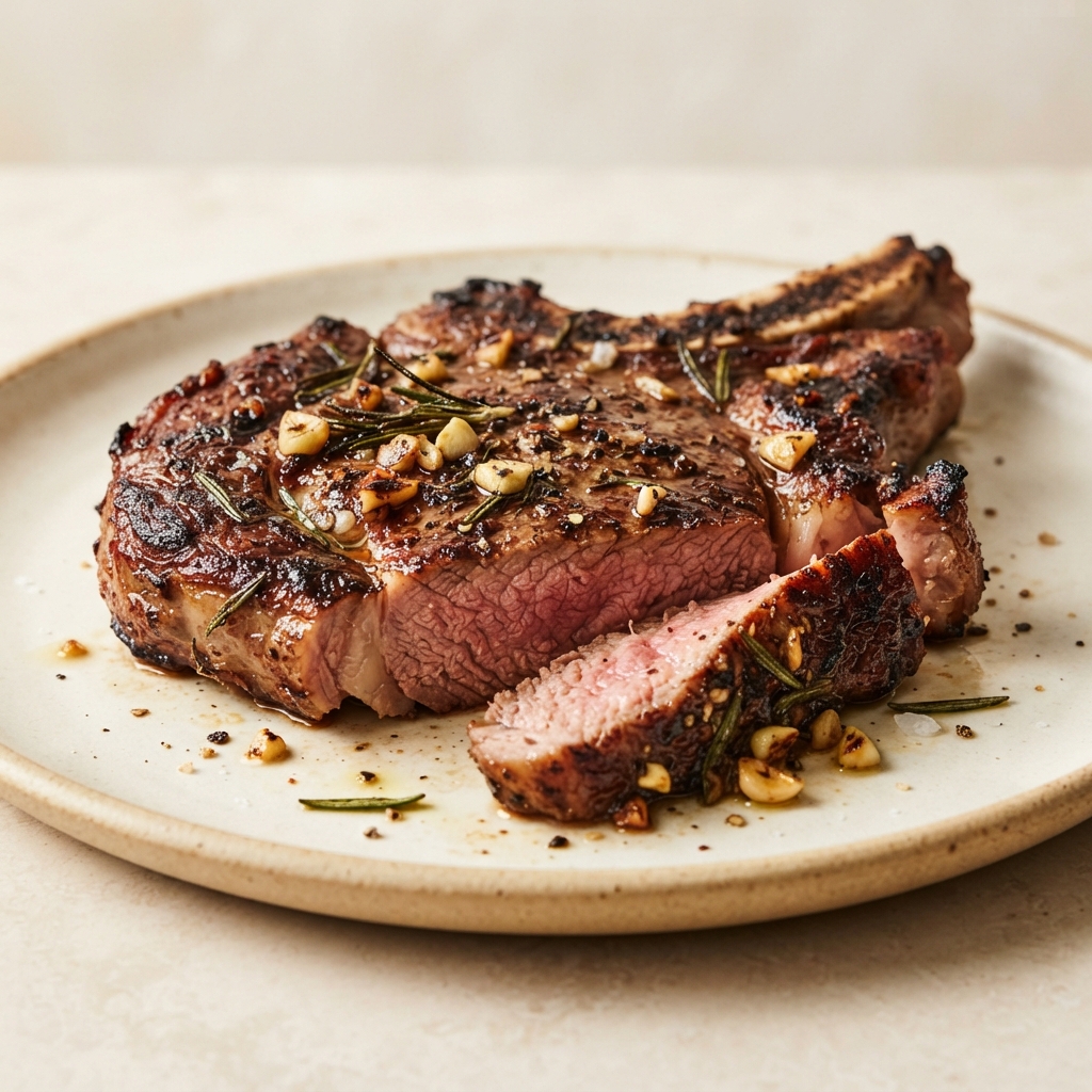 Char-Grilled Lamb Leg Steaks