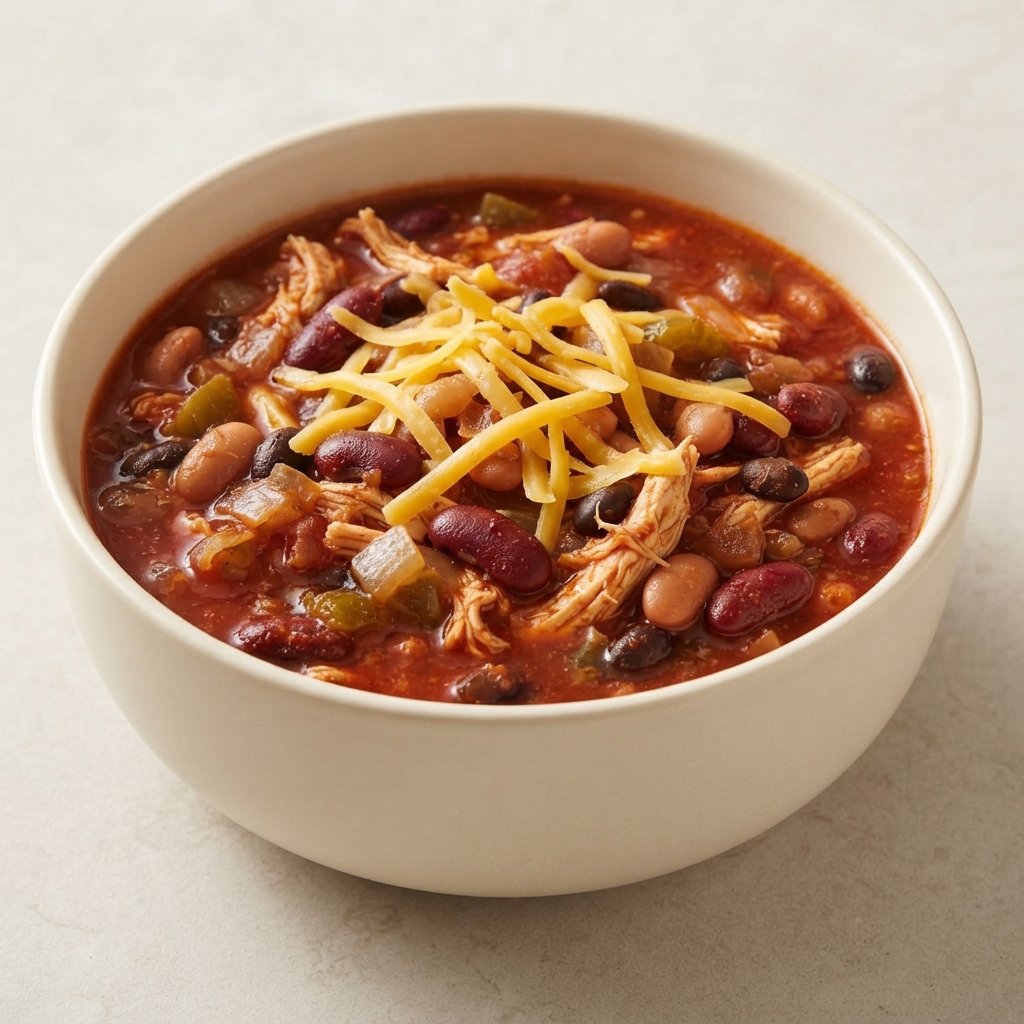 Crockpot Sweet Chicken and Three-Bean Chili