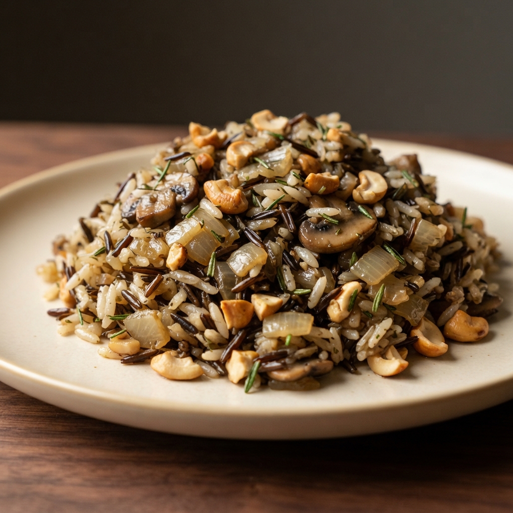 Rosemary Cashew Wild Rice Stuffing