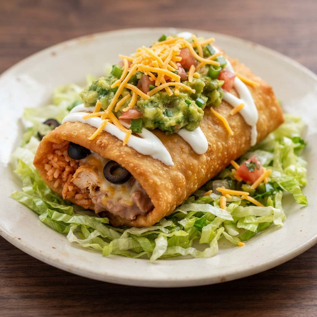 Crispy Chicken Chimichangas