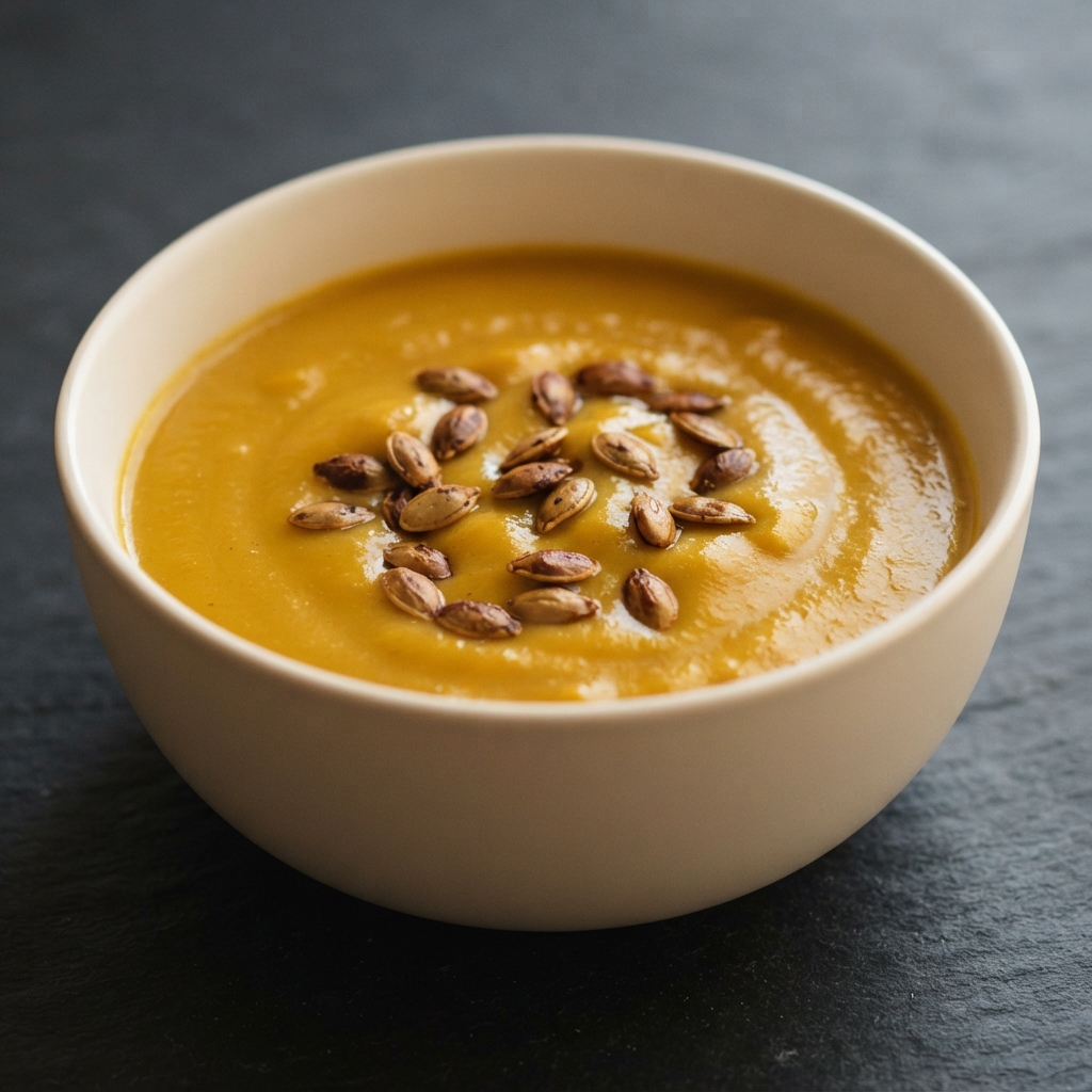 Thai-Inspired Roasted Acorn Squash Soup (Vegan)
