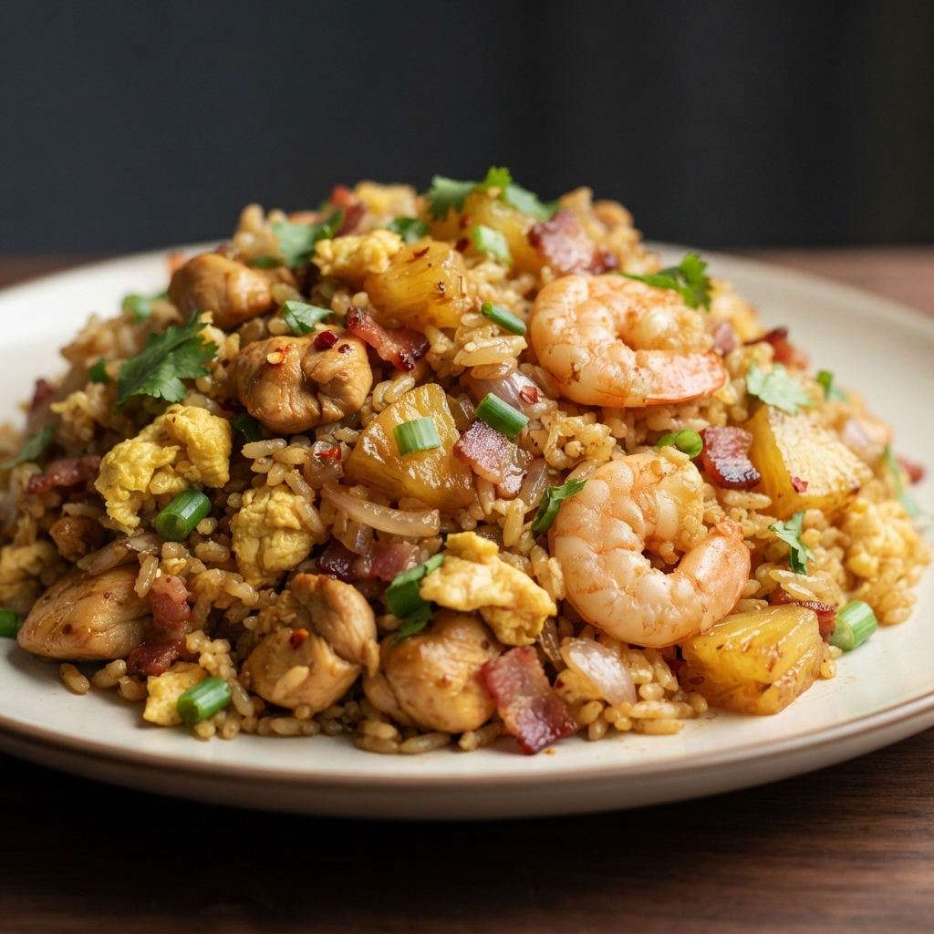 Thai Fried Rice with Pineapple and Chicken