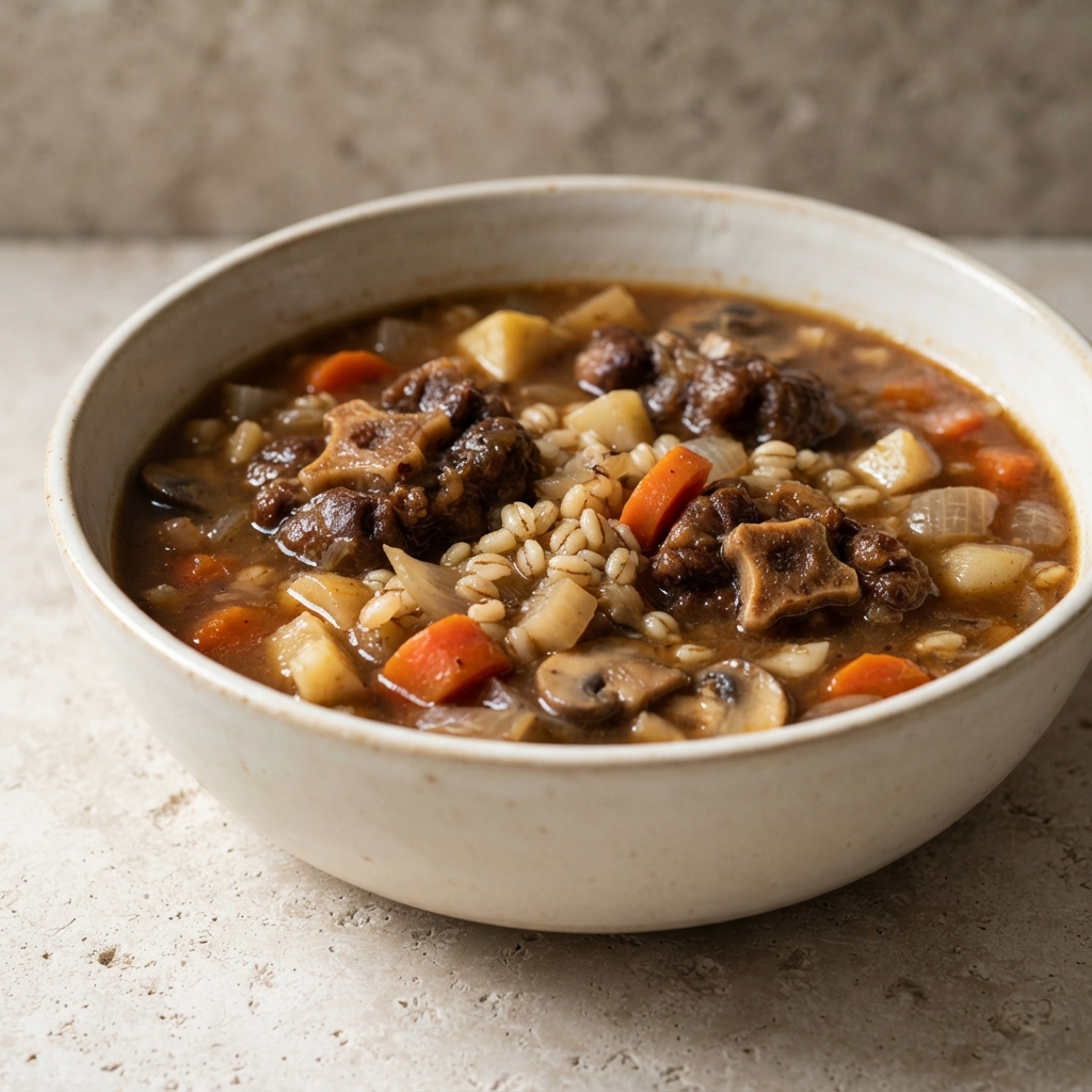 Hearty Oxtail and Barley Soup