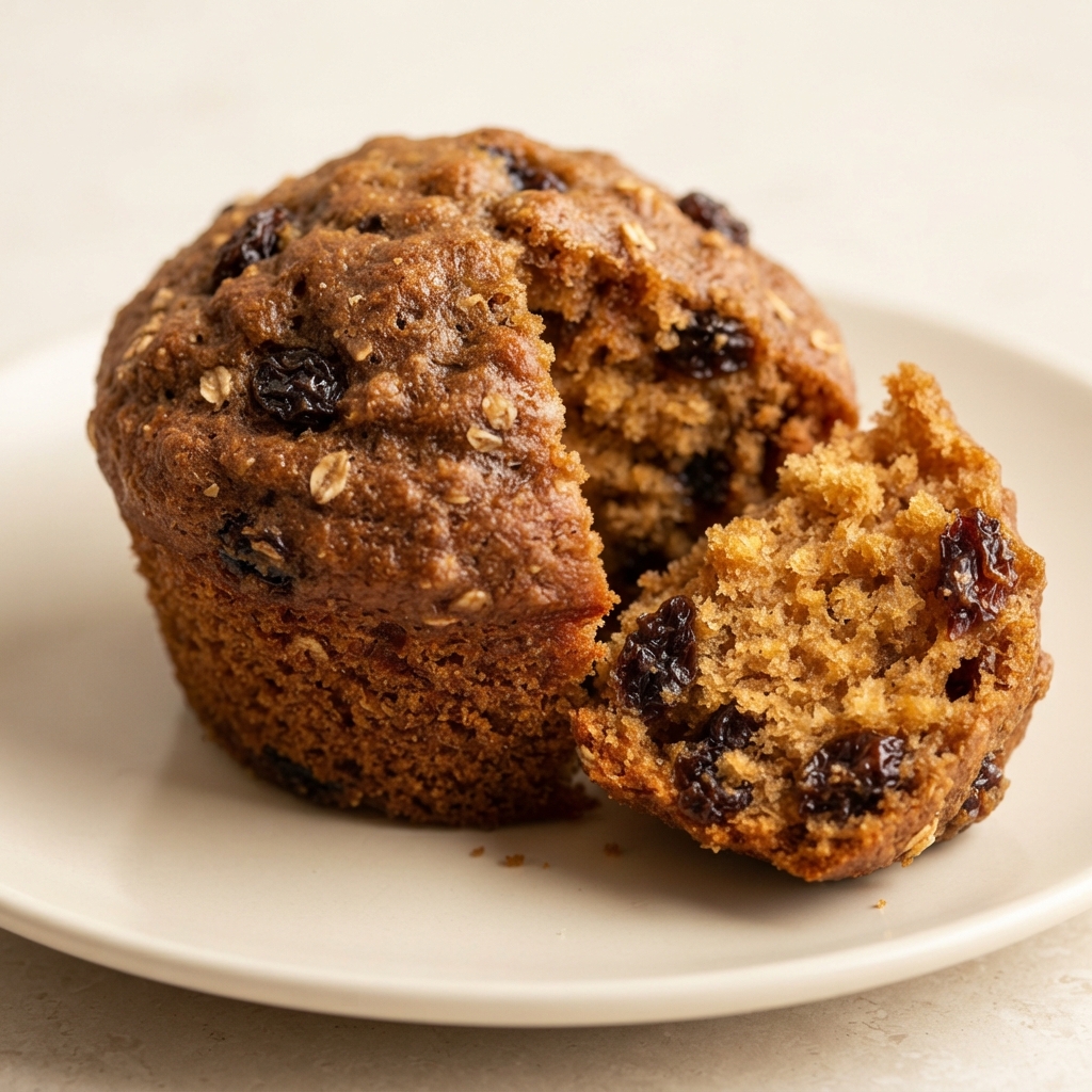 Spiced Molasses Raisin Muffins