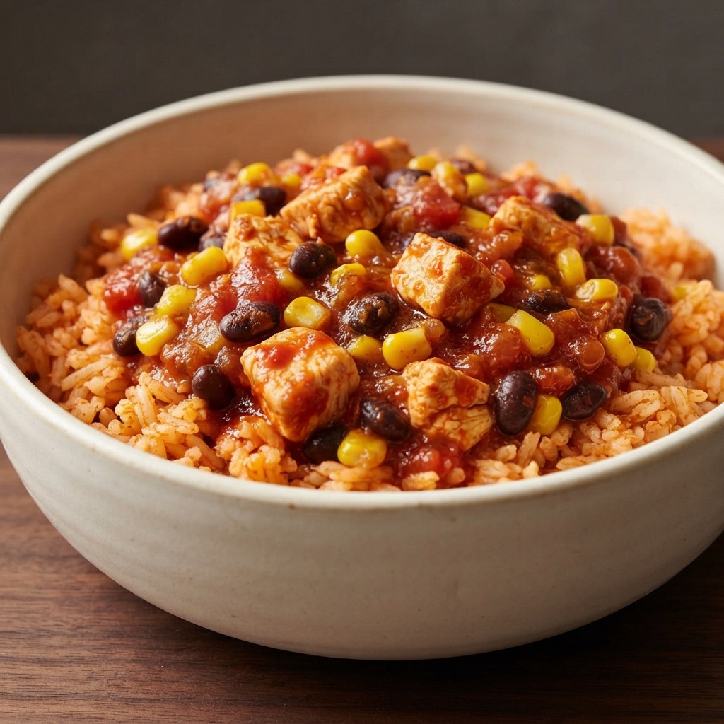 Instant Pot Chicken Burrito Bowl Fiesta