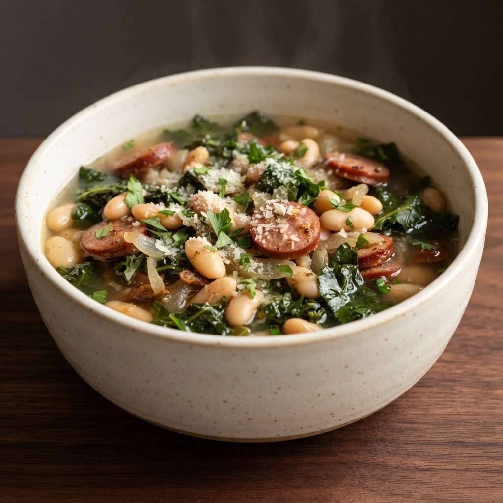 Cannellini Beans with Flat-Leaf Kale