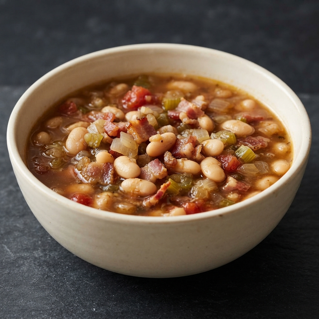 Navy Bean and Bacon Soup