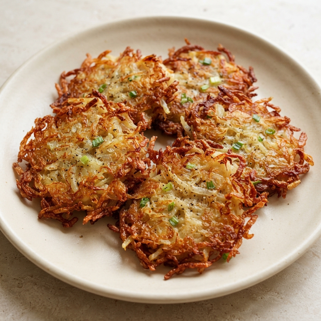 Hash Brown Potato Latkes with Green Onion