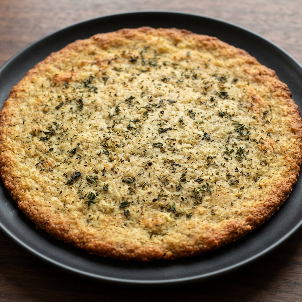 Herbed Cauliflower–Almond Pizza Base
