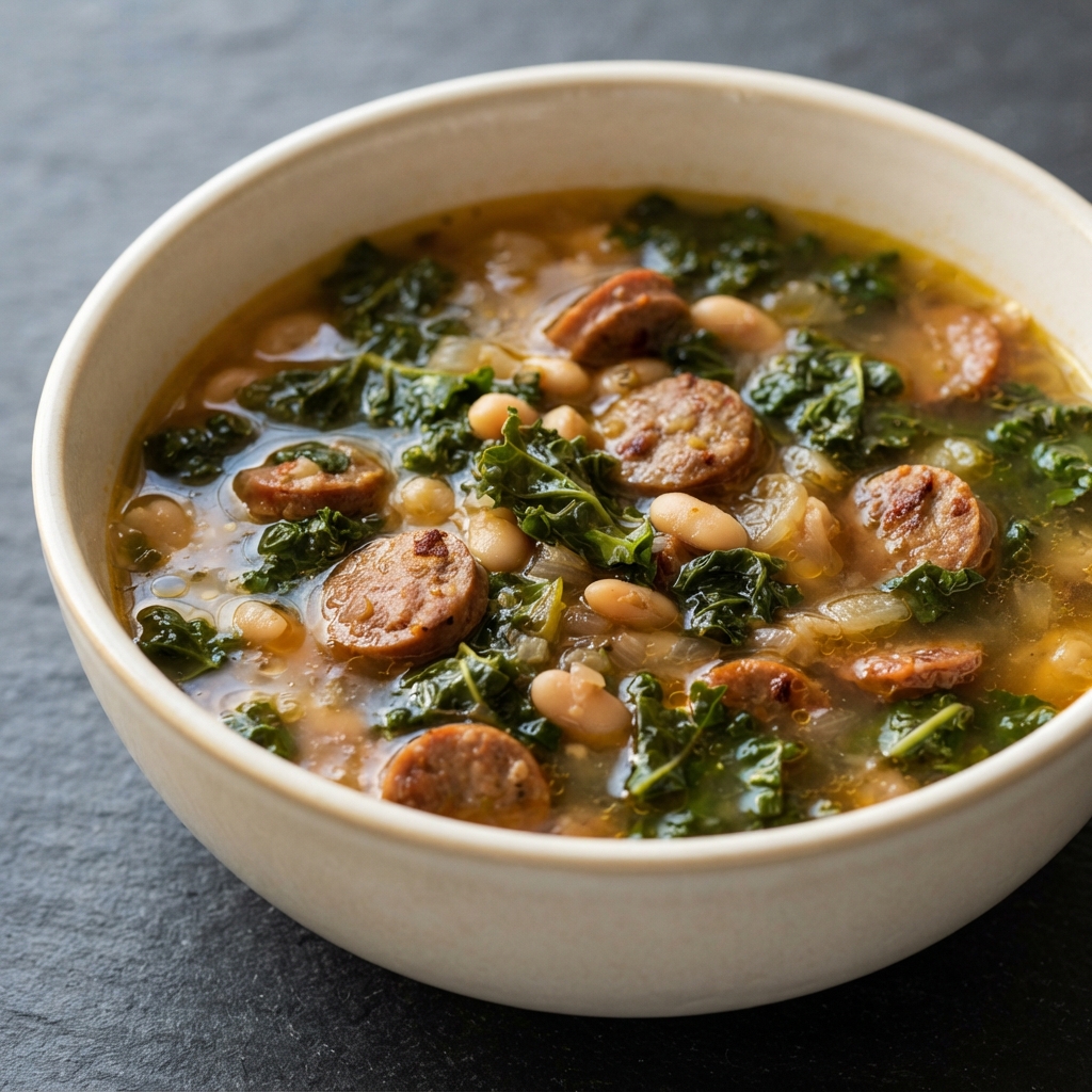 Kale, White Bean, and Spicy Sausage Soup